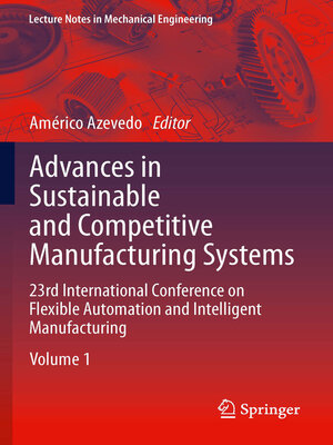 cover image of Advances in Sustainable and Competitive Manufacturing Systems